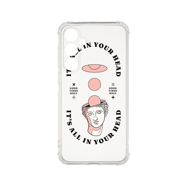 Husa BestCase® Anti Shock 1.5MM, Compatibila Cu Samsung Galaxy A55 5G, It's All In You Head, Rezistenta La Socuri, Protectie Camera, Margini ridicate pentru protectia ecranului, AS 910