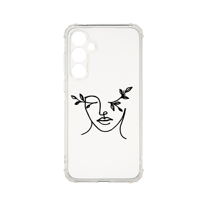 Husa BestCase® Anti Shock 1.5MM, Compatibila Cu Samsung Galaxy A55 5G, Woman Abstract, Rezistenta La Socuri, Protectie Camera, Margini ridicate pentru protectia ecranului, AS 736