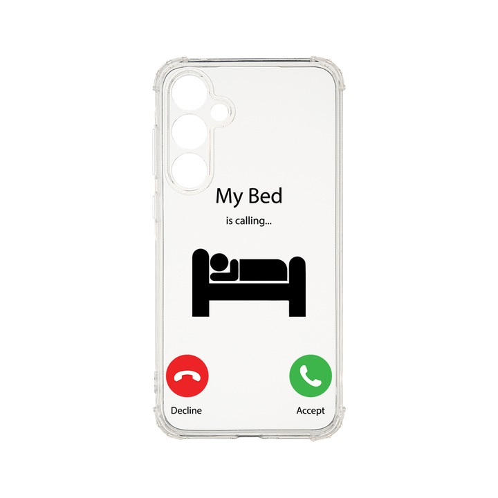Husa BestCase® Anti Shock 1.5MM, Compatibila Cu Samsung Galaxy A55 5G, My Bed Is Calling, Rezistenta La Socuri, Protectie Camera, Margini ridicate pentru protectia ecranului, AS 945