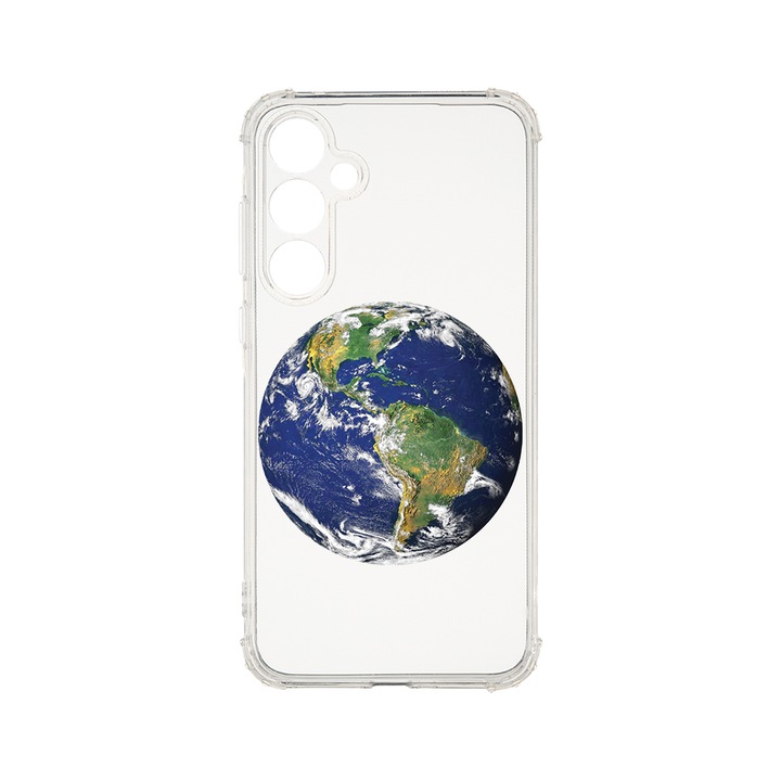 Husa BestCase® Anti Shock 1.5MM, Compatibila Cu Samsung Galaxy A55 5G, Earth, Rezistenta La Socuri, Protectie Camera, Margini ridicate pentru protectia ecranului, AS 947