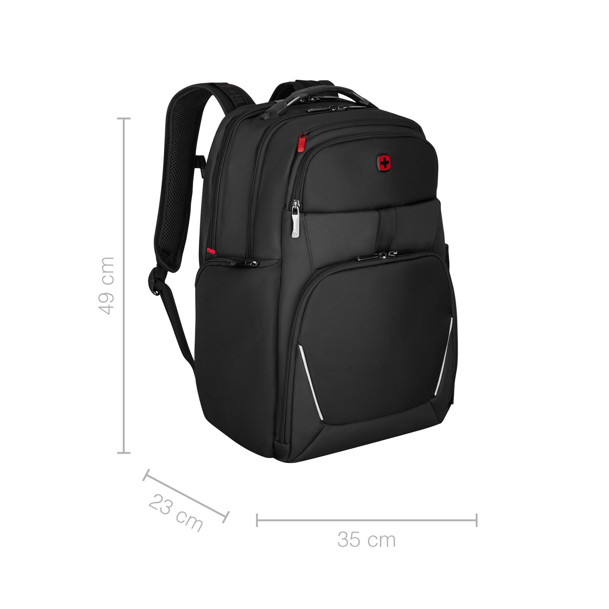 Rucsac laptop Wenger, Meteor, 17 inch, compartiment tableta, Negru