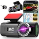 Camera Auto DVR Xenomo® ROAD-X, Camera de bord ultracompacta, FULL HD 4K, 2160P, Inregistrare in bucla, Vedere nocturna, G-Sensor, Instructiuni vocale, Unghi filmare 170°, Camera video marsarier inclusa in pachet