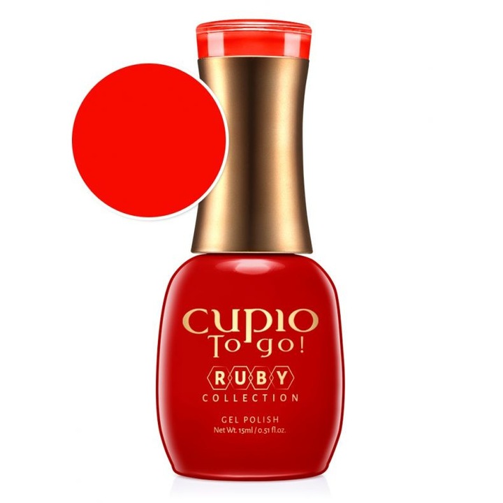 Félpermanens körömlakk To Go! Ruby Collection - Love me harder 15 ml, Cupio