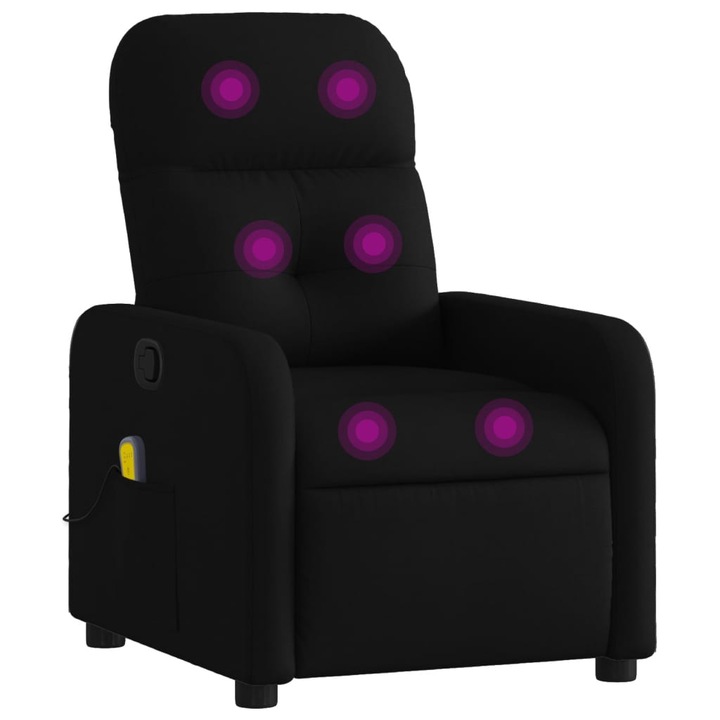 VidaXL fekete szövet dönthető masszázsfotel 374208