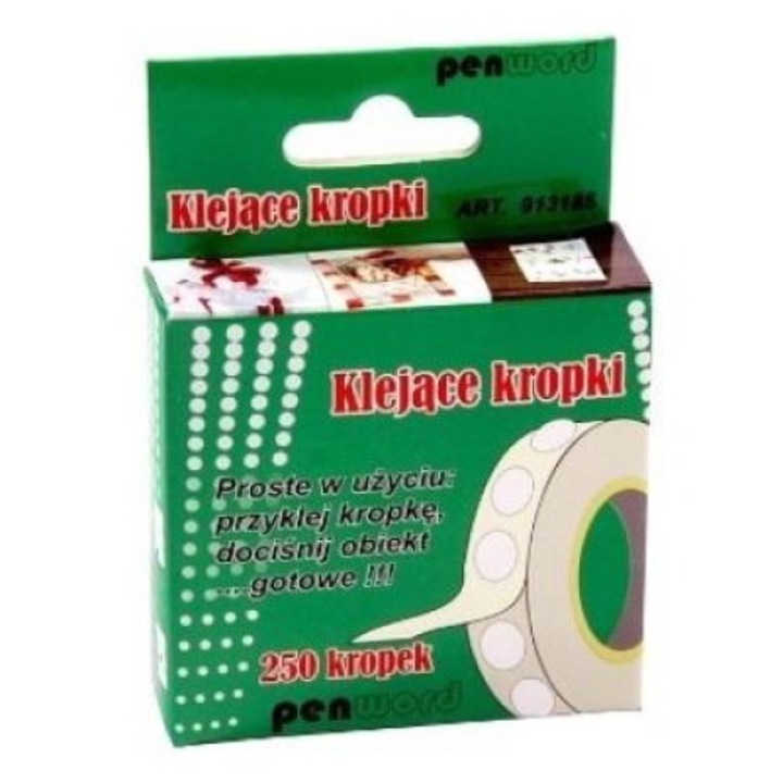 Лента с 250 залепващи точки, Penword, прозрачна