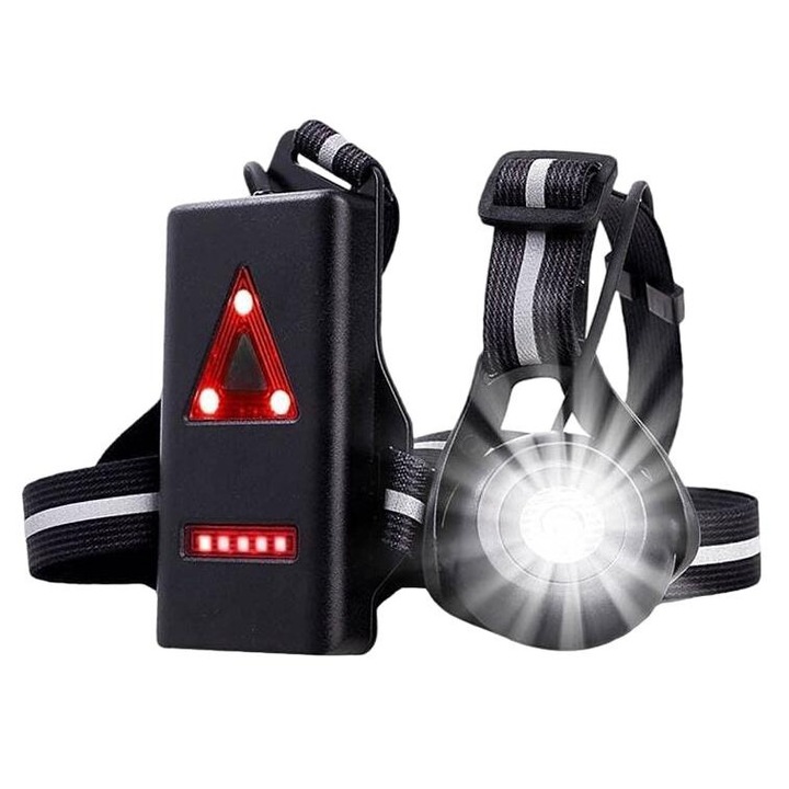 Фенер за бягане, Jormftte, LED, презареждаем, 3 режима, IPX5