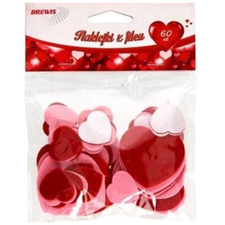 Set autocolante Brewis Rosu Roz 60 buc