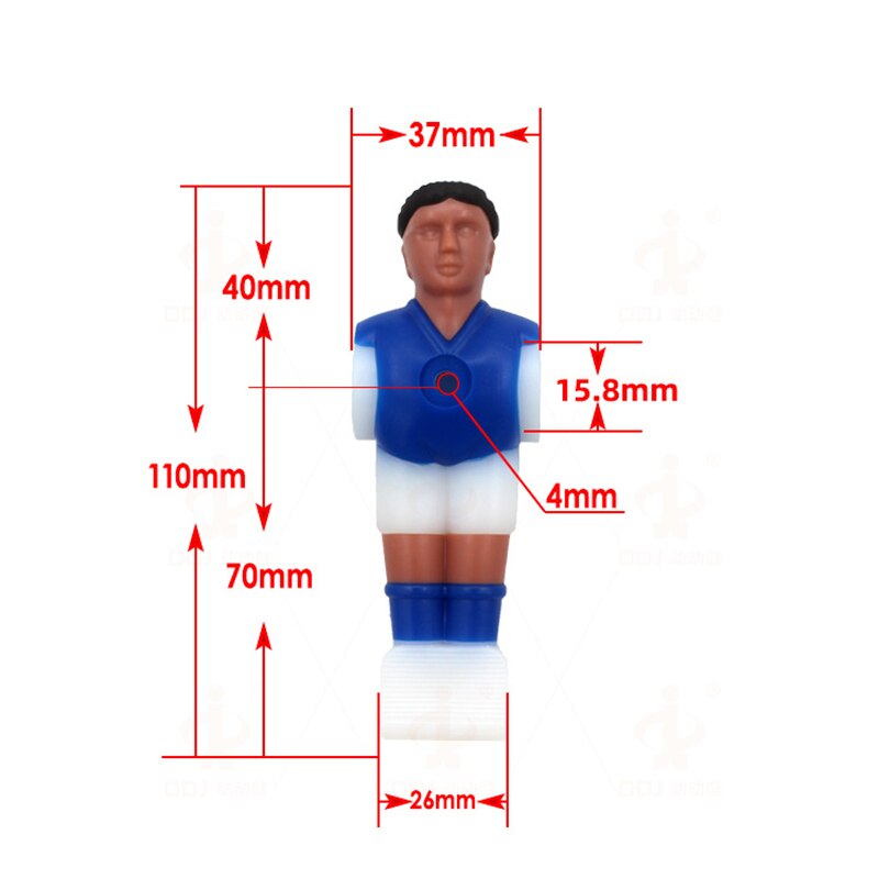 Figurina fotbal de masa LLWL, plastic, albastru alb, 110mm - eMAG.ro