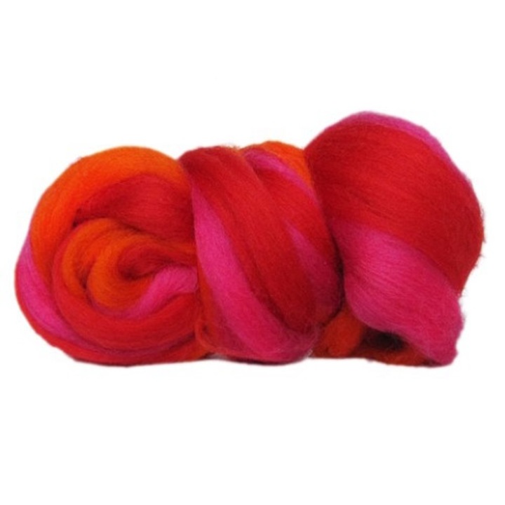 Fir textil, Filart, Lana merinos, 10g, 45cm, Rosu/Roz