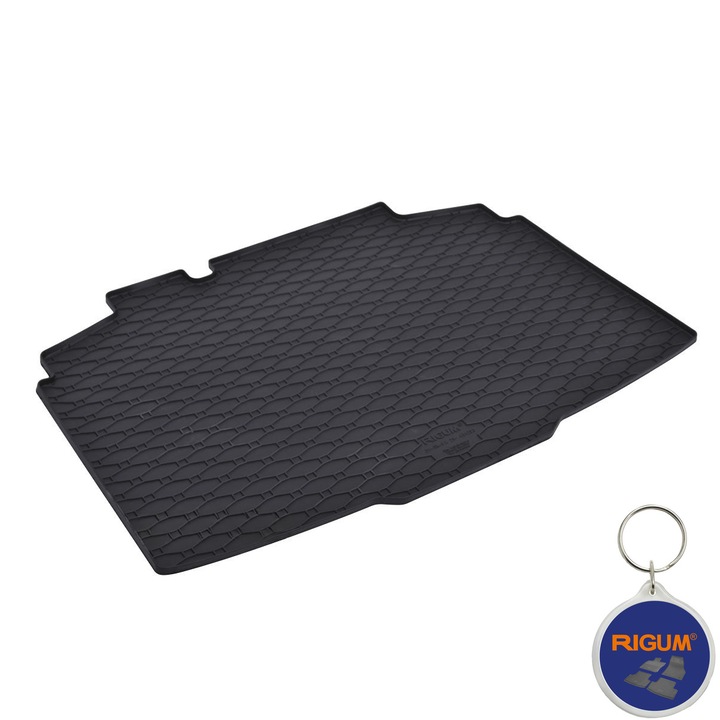 Set tavita portbagaj din cauciuc pentru Skoda Fabia IV fabricatie 09.2021 - prezent, caroserie hatchback, portbagaj inferior, fara podea reglabila pe inaltime si breloc Rigum