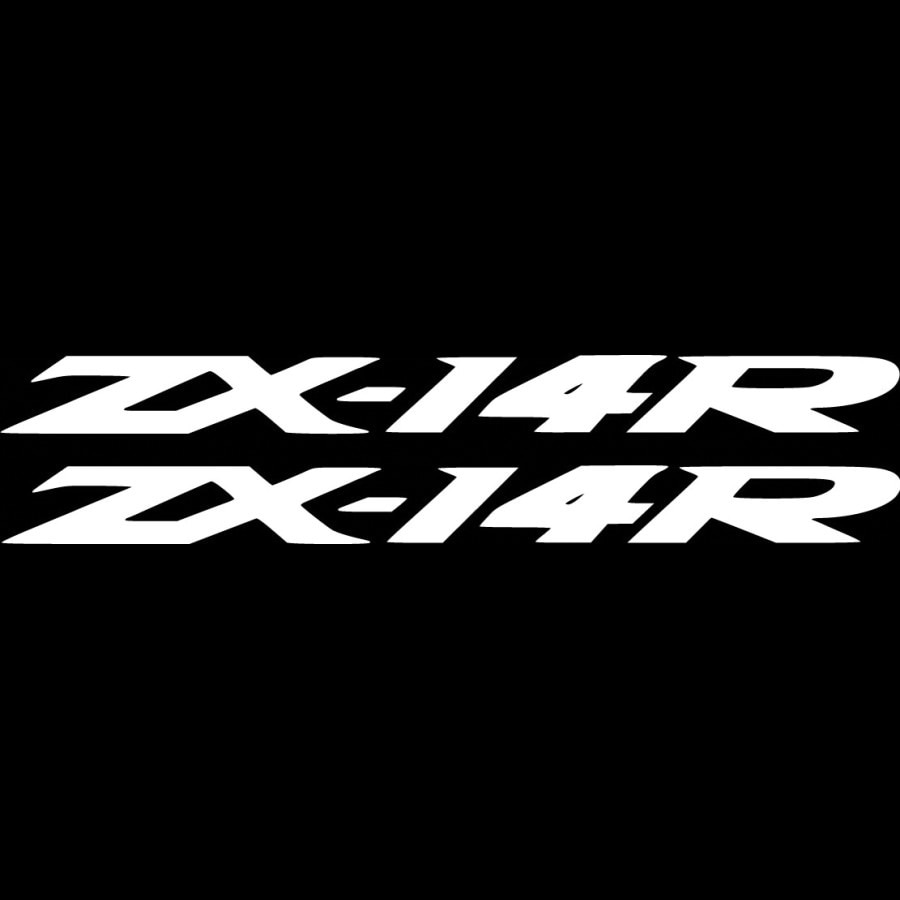 Sticker x2, Kawasaki Ninja ZX 14R, Alb, 20cm - eMAG.ro