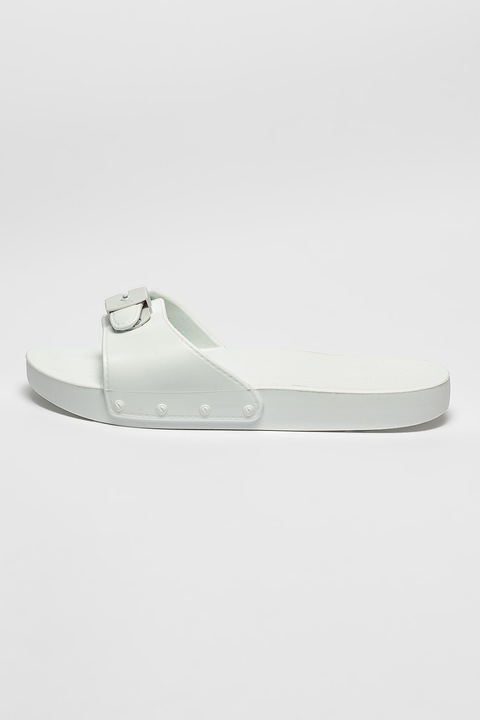 Scholl, Papuci cu catarama Pescura, Alb, 36