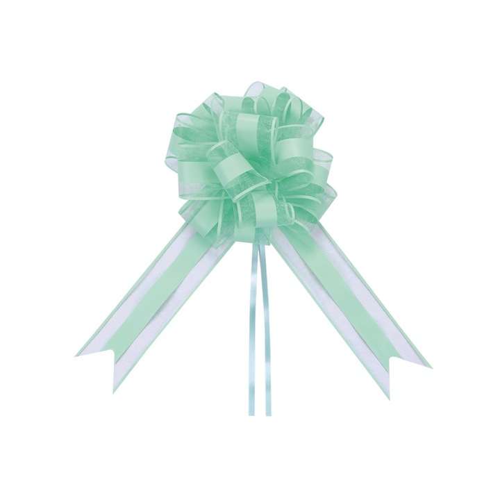 Funda cadou alb, verde deschis, 180×6.4 cm, 1 buc