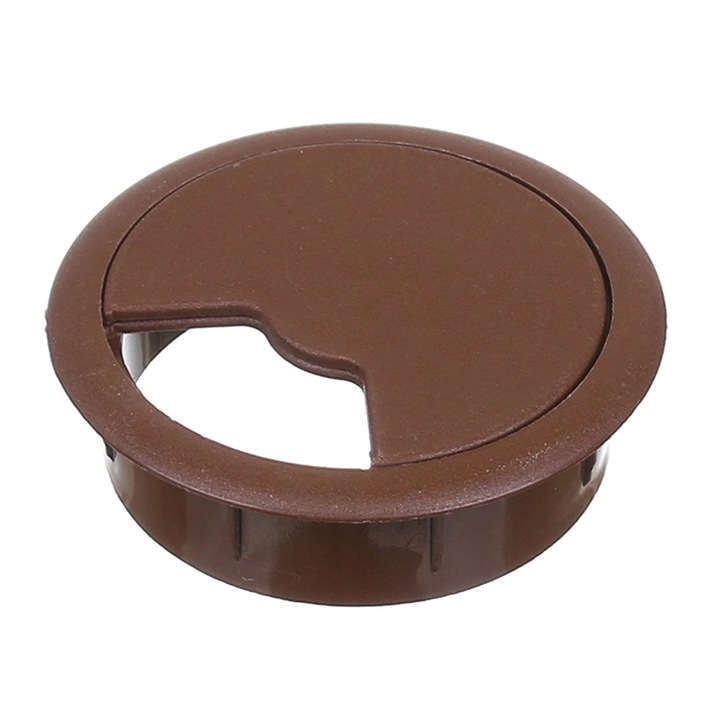 Doza birou pentru trecere cabluri, Ø 60 mm, maro, 50 buc / set