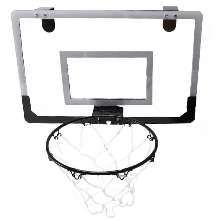 Баскетболен кош за деца Shot Basketball idealSTORE, Включва помпа за надуване, топка, прозрачен панел, сгъваем пръстен с пружина, фиксиране на стена или врата, на закрито или на открито