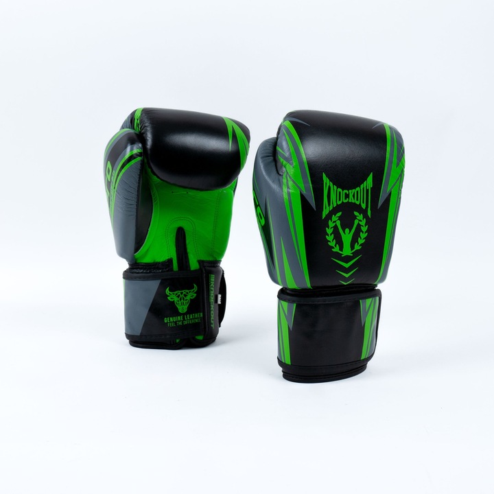 Bokszkesztyűk Knockout Pro Sparring 2.0 10OZ / fekete/zöld