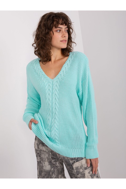 Badu Klasszikus női pulóver Xiluvani menta, Zöld, One Size