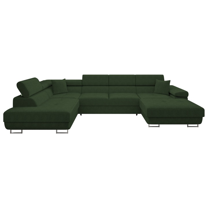 Coltar rabatabil Torezio Bis Reiat, MIRJAN24, Stanga, verde, 203x346x70 cm