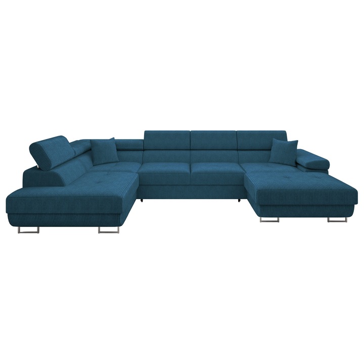 Coltar rabatabil Torezio Bis Reiat, MIRJAN24, Stanga, bleumarin, 203x346x70 cm