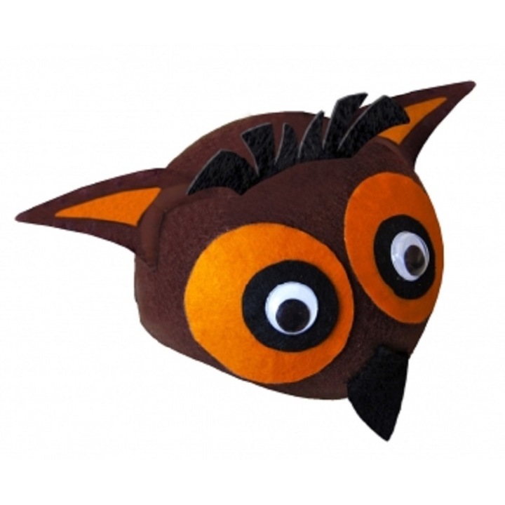 Palarie carnaval, model bufnita, multicolor, marime universala