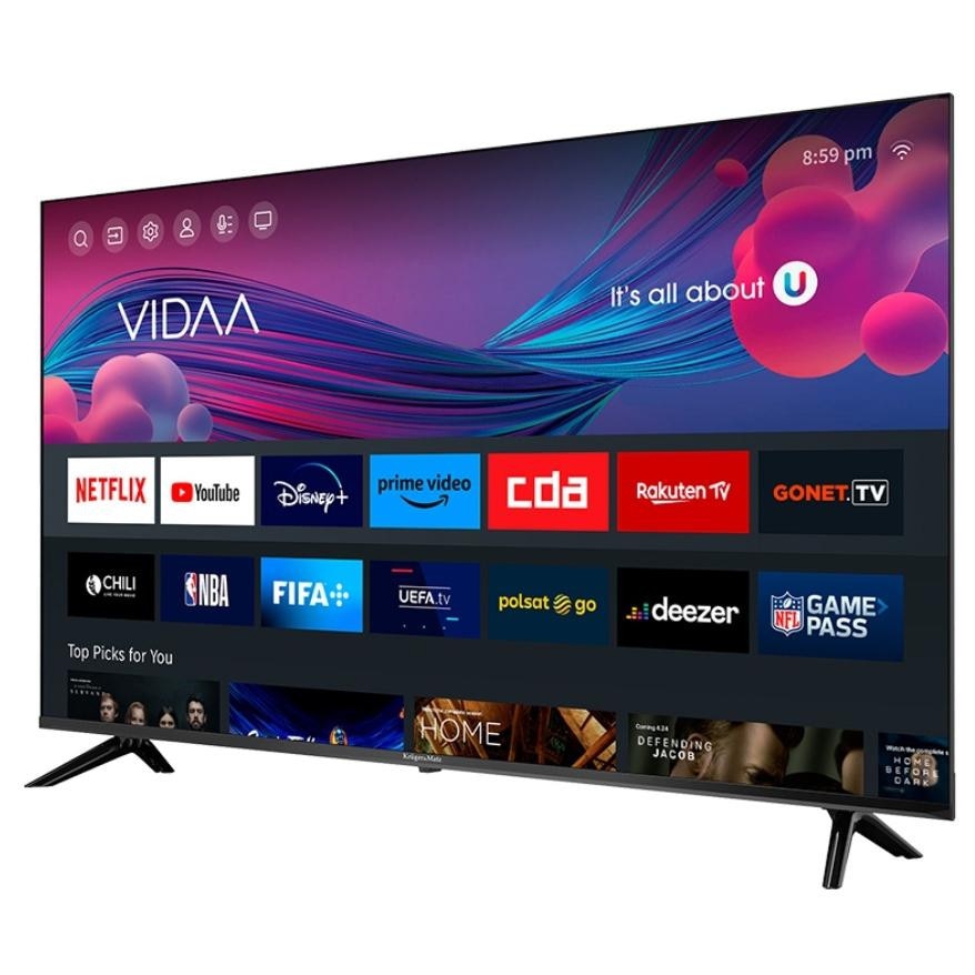 Televizor LED Kruger&Matz 139 cm 55" KM0255UHD-V, Ultra HD 4K, Smart TV, WiFi, CI+