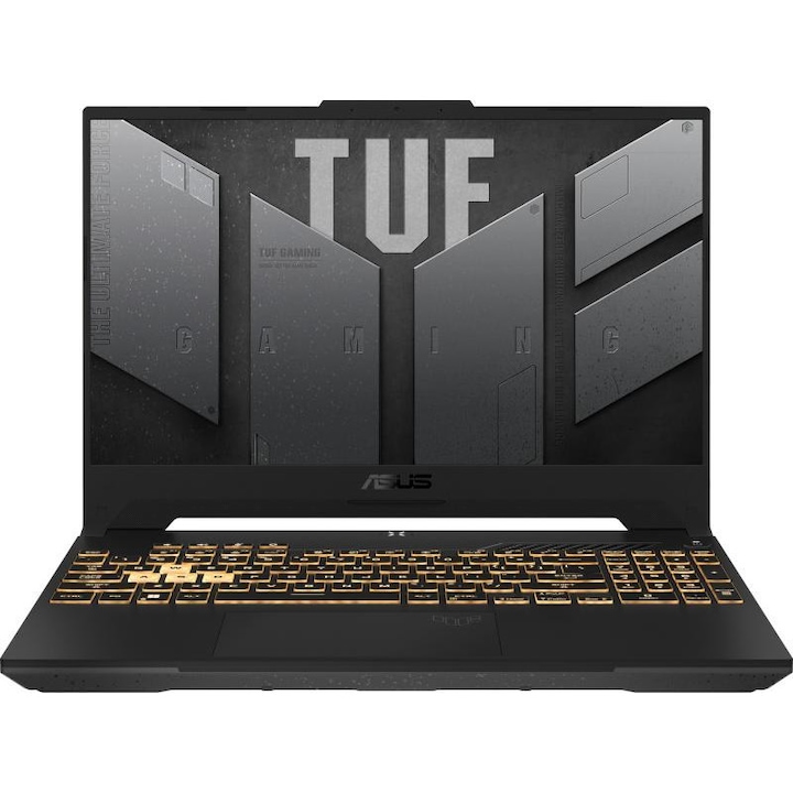 Asus Tuf Gaming F15 FULL HD laptop, Intel Core i5 12500H, 8GB, 512 GB SSD, Nvidia RTX 3050, Magyar billentyűzet, Sötétszürke, vírusírtó, böngésző, Windows 11 pro