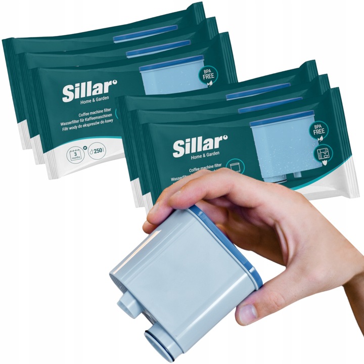 Set 6 filtre de apa, Sillar, compatibile echivalent Philips Saeco AquaClean CA6903/00 CA6903/22, Lattego 5400 3200