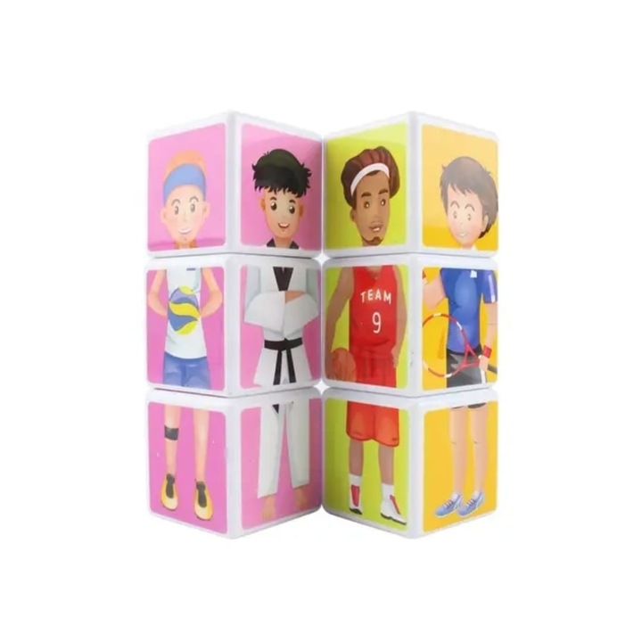 Set inteligent de cuburi magnetice, Invata Meseriile, multicolor