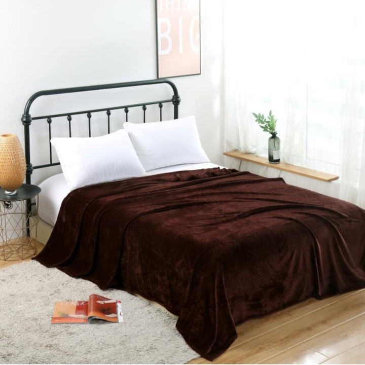 Одеяло Cocolino за двойно легло, тъмно кафяво, 200X230 см