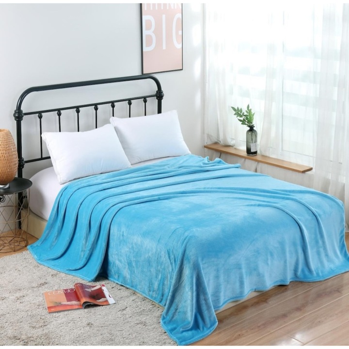 Одеяло Cocolino за двойно легло, светло синьо, 200 x 230 см