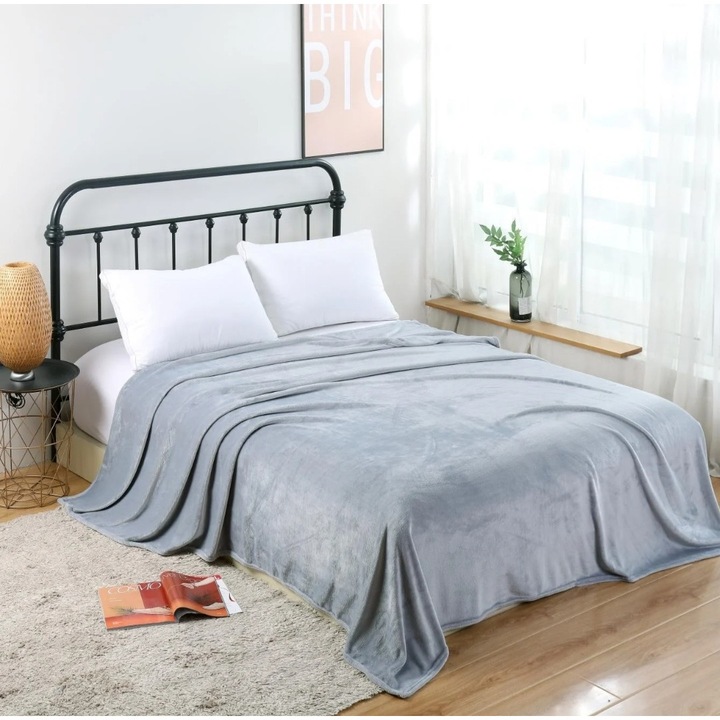 Коколино Одеяло за двойно легло, светло сив, 200 x 230 см