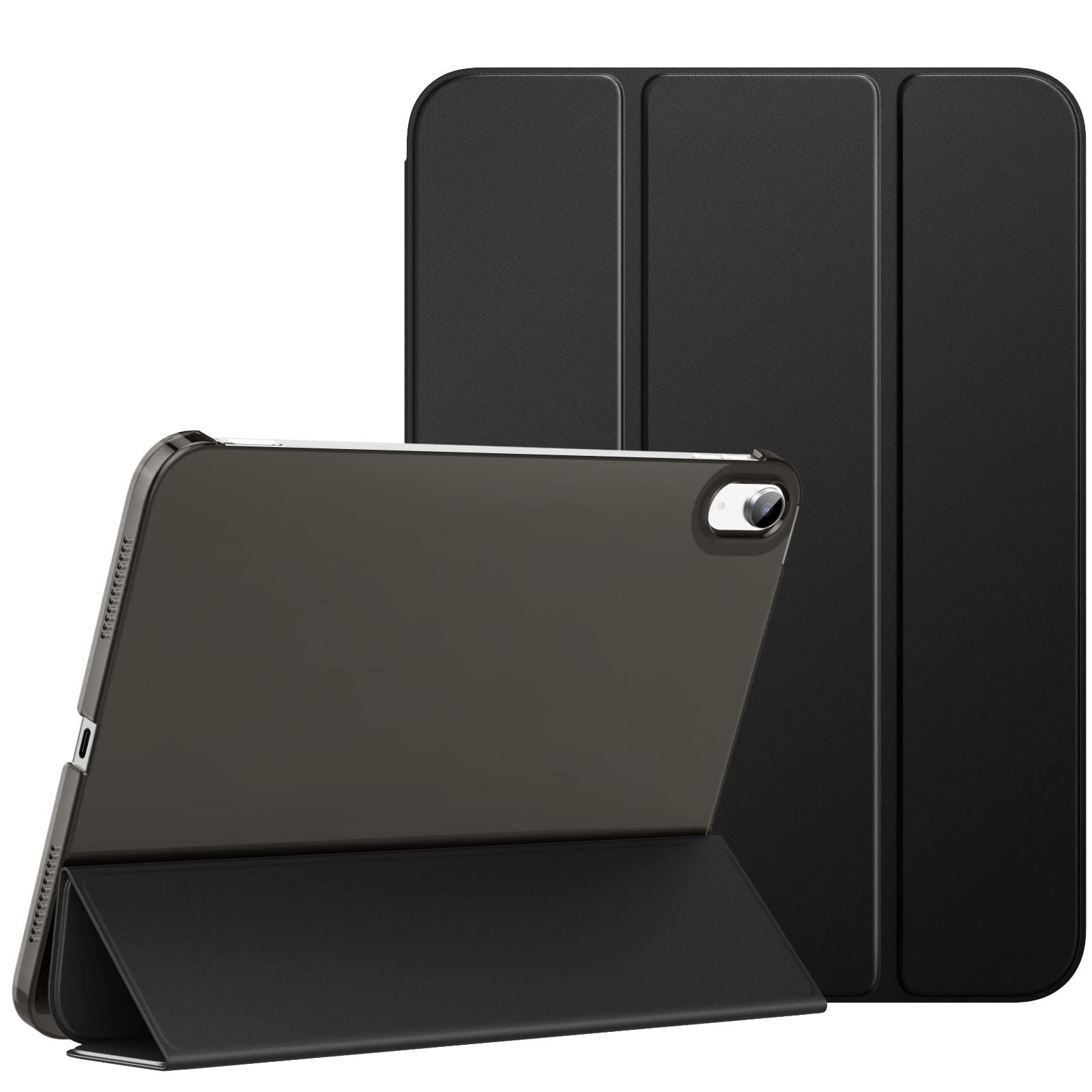 Husa tableta de protectie, Bolongking, Compatibila Apple iPad 10 10.9 inch 2022, tableta cu suport pentru creion, Negru