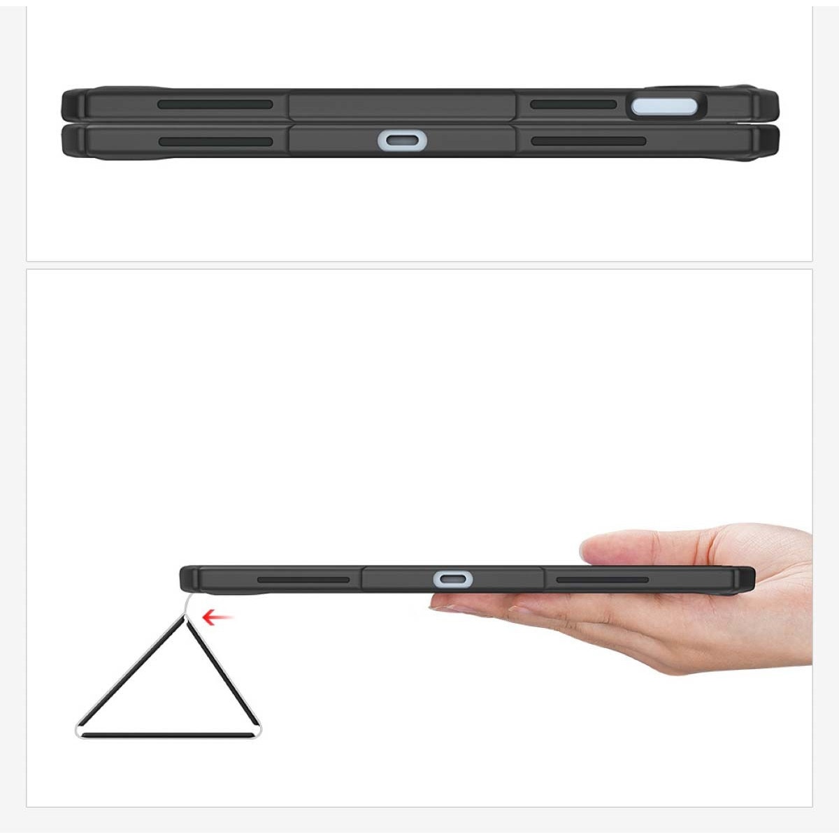 Husa pentru tableta Samsung Galaxy Tab S8 Plus (X800/X806), S7 FE (T730/T733/T736B), S7 Plus (T970/T976B), Sigloo, cu suport Smart Pen Dux Ducis Toby, Black