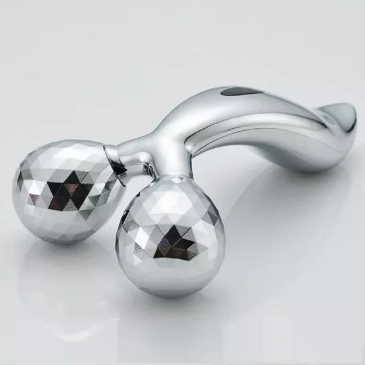 Rulou masaj 3D fata & corp – Argintiu, sculptant, waterproof