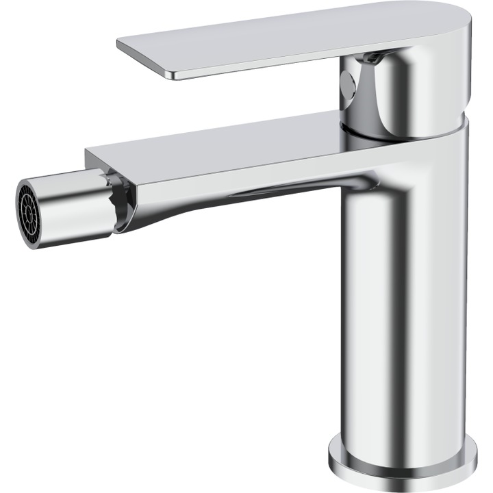 Baterie bideu OPERA, alama, lungime 149 mm, inaltime 145 mm, pipa 128 mm, monocomanda, culoare crom, finisaj lucios, cartus 35 mm