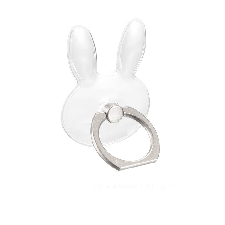 Telefongyűrűtartó, polikarbonát, átlátszó