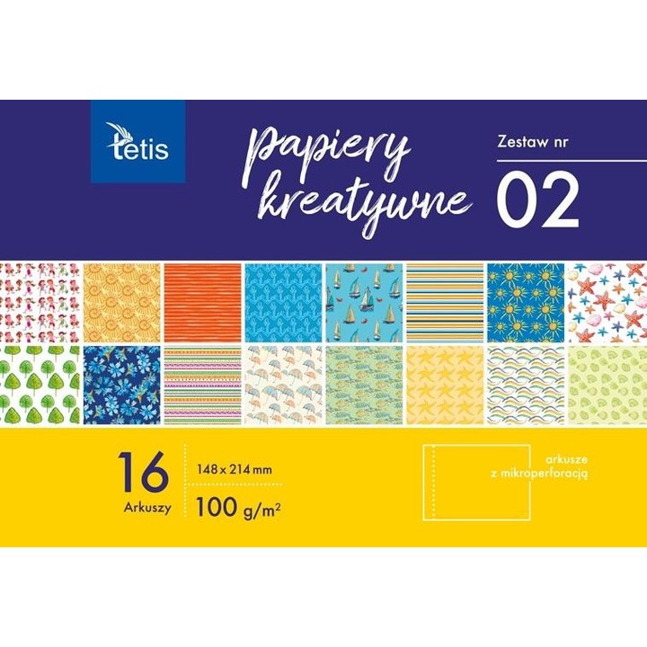 16 lapos készlet modellekkel, Tetis, A5, 148x214mm, többszínű