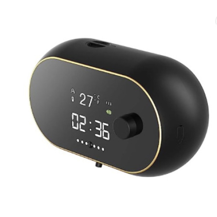 Folyékony Szappanhab Adagoló, Érintésmentes Adagoló, Közelségérzékelő, Modern, Okos, Fekete