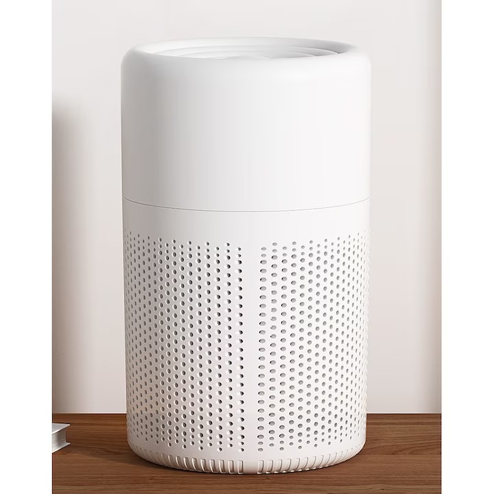 Légtisztító és aromaterápiás készülék, USB, Pamut szűrő, 50m3, Fehér