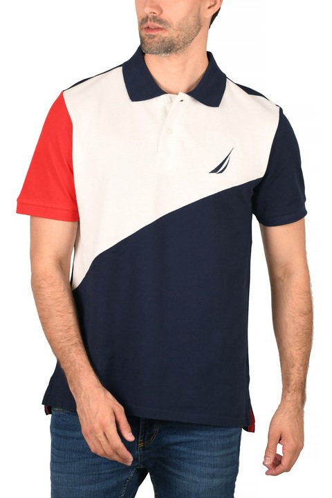 Tricou cu guler Nautica Buck Polo Shirt, Albastru inchis