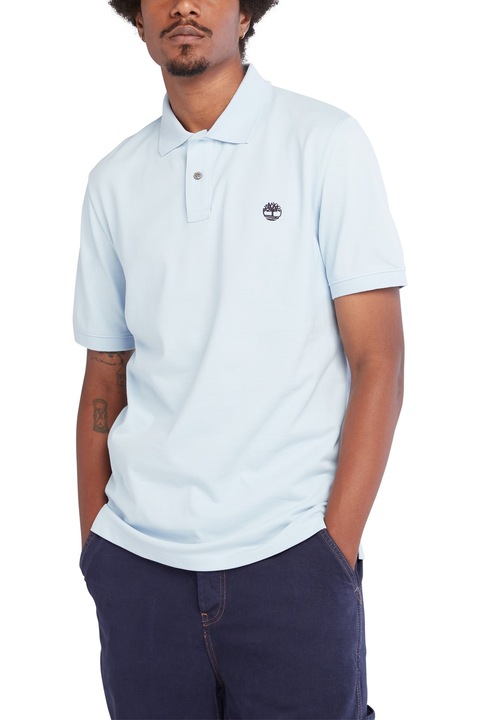 Tricou cu guler Timberland Basic Polo, Albastru deschis