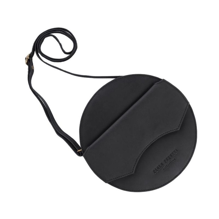 Geanta messenger vintage rotunda din piele Paolo Peruzzi