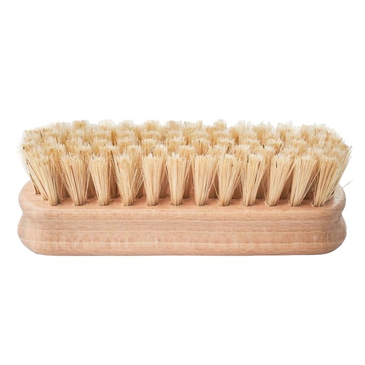 Cipőtisztító és polírozó kefe, Paolo Peruzzi, Fa nyél, Természetes lószőr, 3,5x12x4cm, Bézs