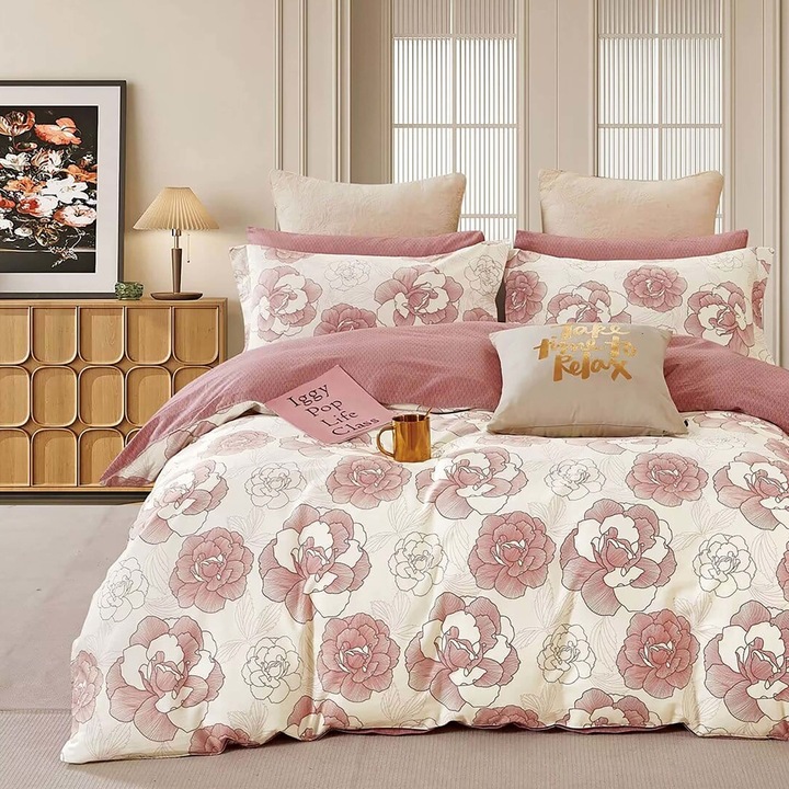 1 személyes ágyneműhuzat, pamut 100% perkál, 160x240 cm, 3 db, Ralex Pucioasa, PRC97