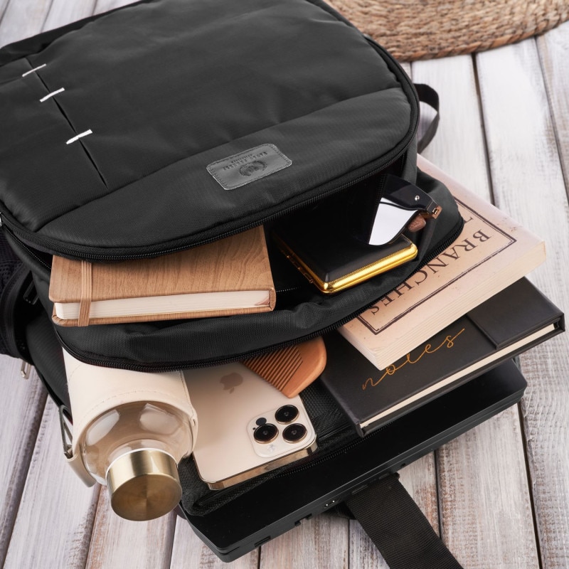 RUCSAC MARE CITY PENTRU LAPTOP, IMPERMEABIL PAOLO PERUZZI T-102-BL