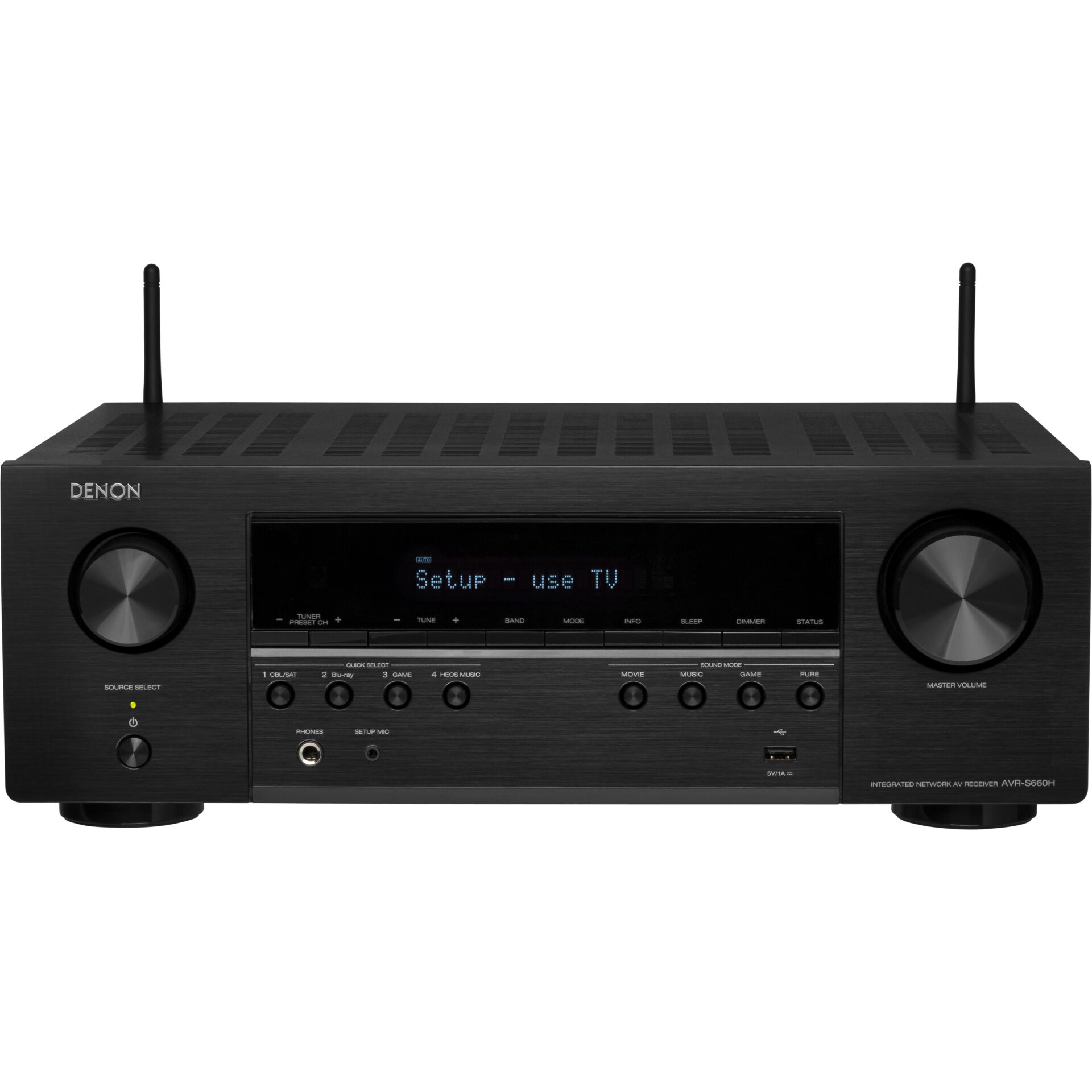 Receptor AV Denon AVR-S660H, 5.2 canale, 8K, HDR10+, Dolby Vision