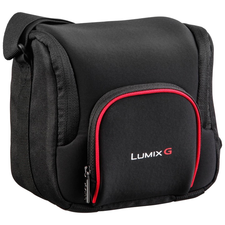 Чанта за фотоапарат Lumix G / FZ, Panasonic, Synthetic, 16 x 11 x 14 cm, Черен / Червен