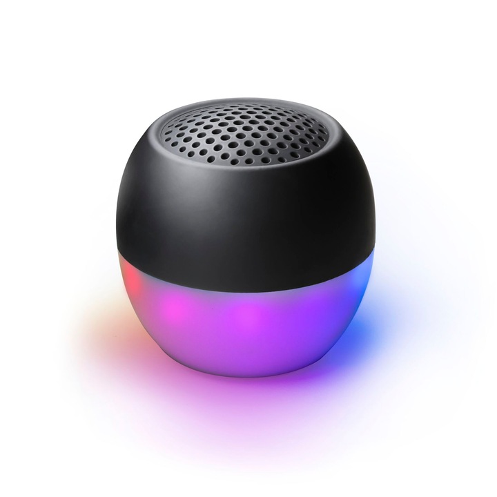 Boxa portabila, Tide Soundflare, Boompods, Cu LED, RGB, Negru