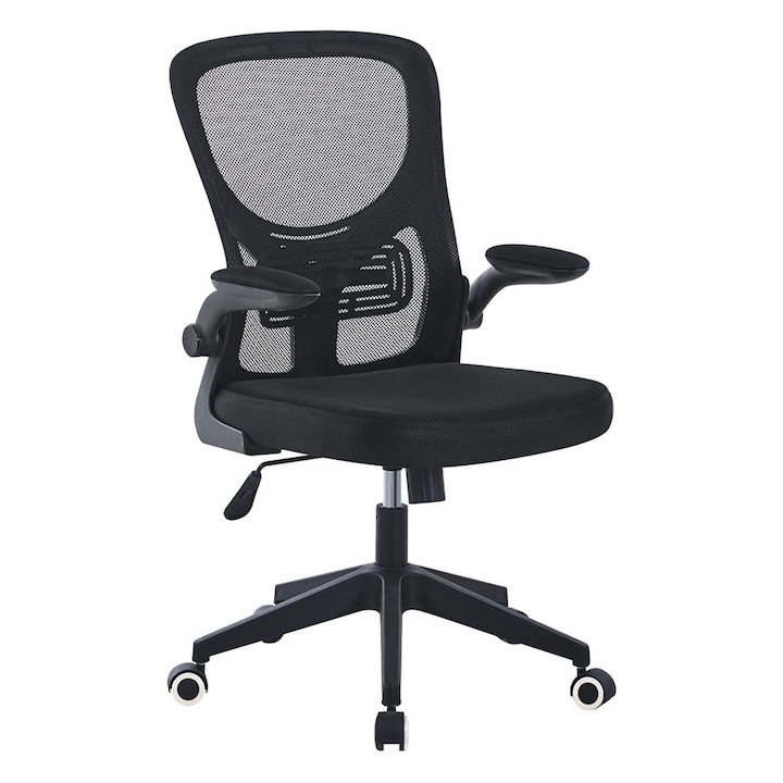Timeless Tools Ergonomikus irodai szék állítható derék- és könyöktámasszal, fekete