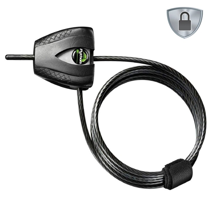 Велосипед против кражба, Masterlock, стомана 5 мм, черен, 1,8 м